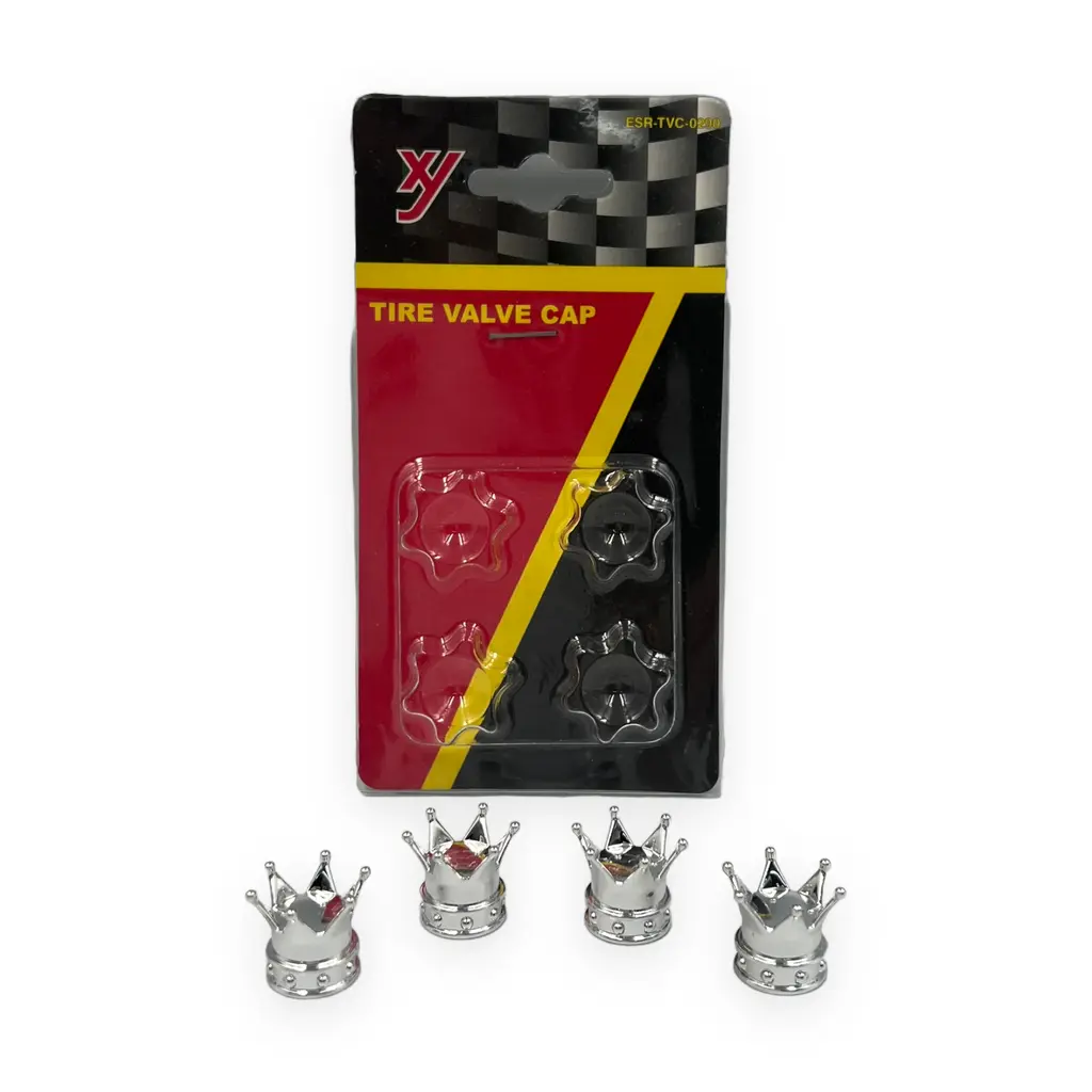 Tapón para válvula corona plata