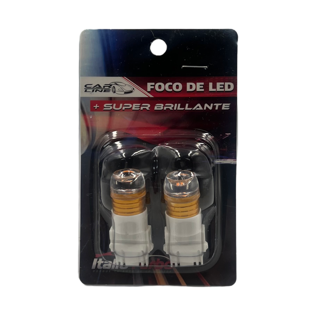 Foco LED ámbar 3157 con lupa 