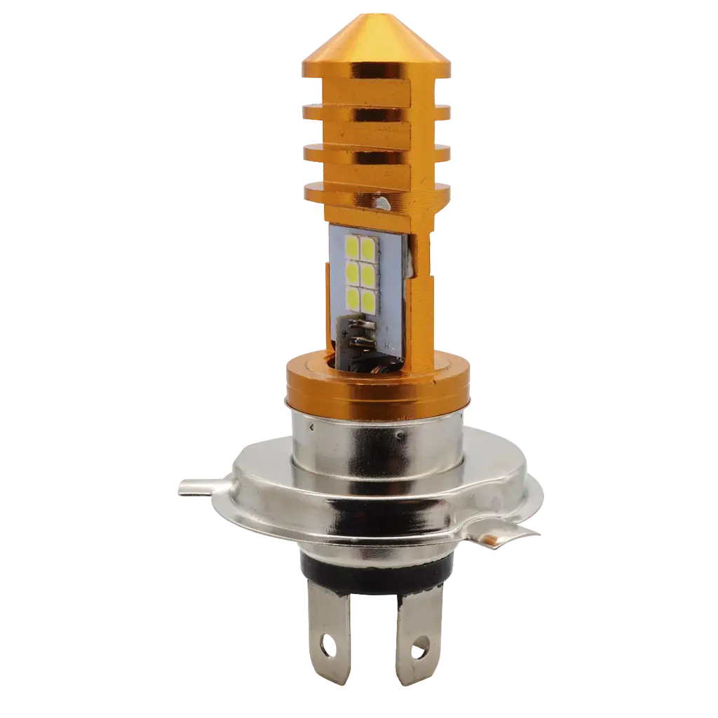 Foco de faro 12 hyperled potente con carcaza de color dorado