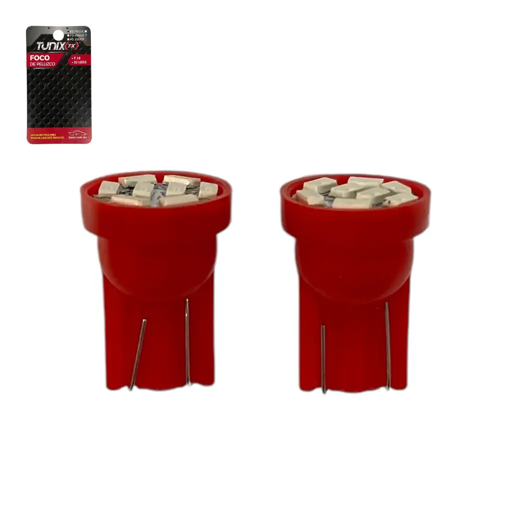 [FO-1587R] Foco de pellizco rojo con 8 LED 