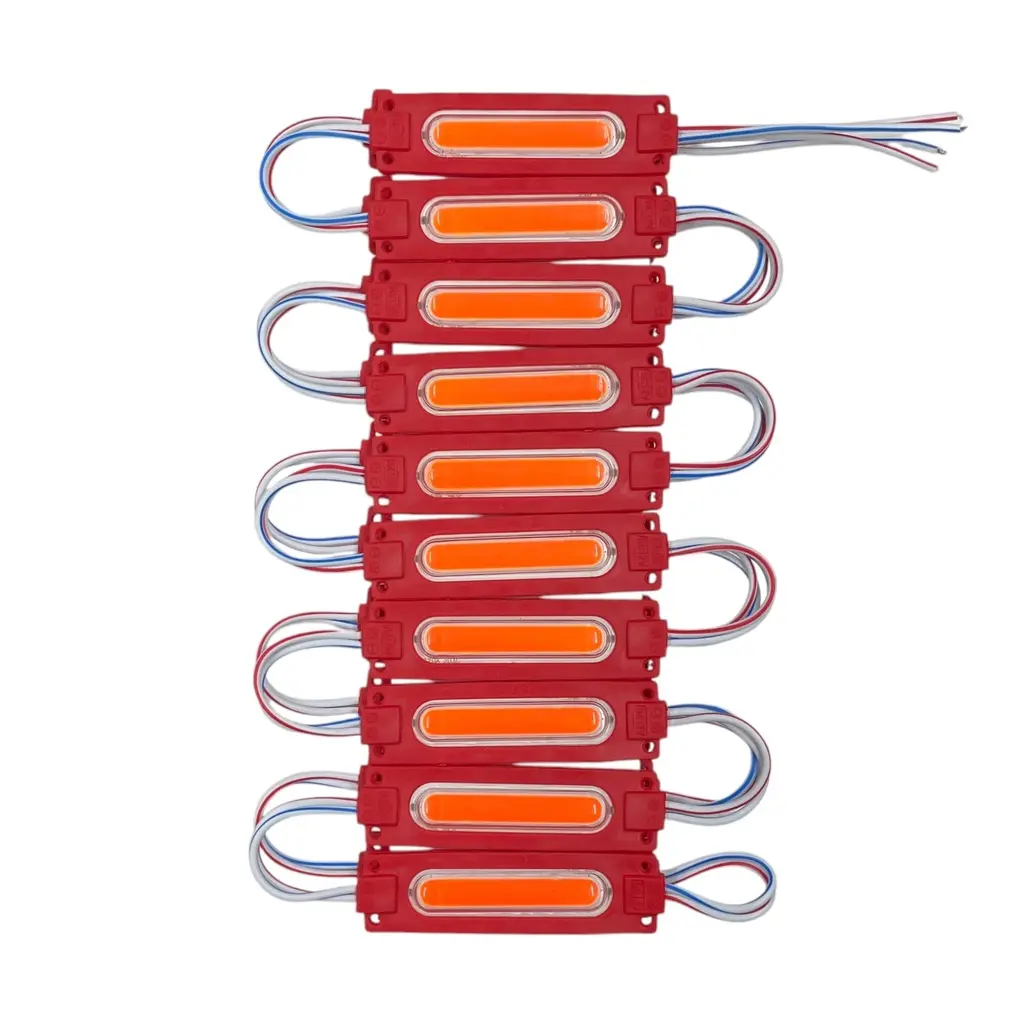 Módulo LED rojo con cápsula tira de 20 piezas