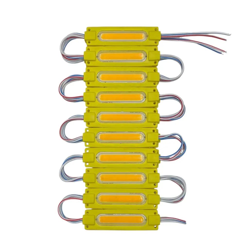 Módulo LED amarillo con cápsula tira de 20 piezas