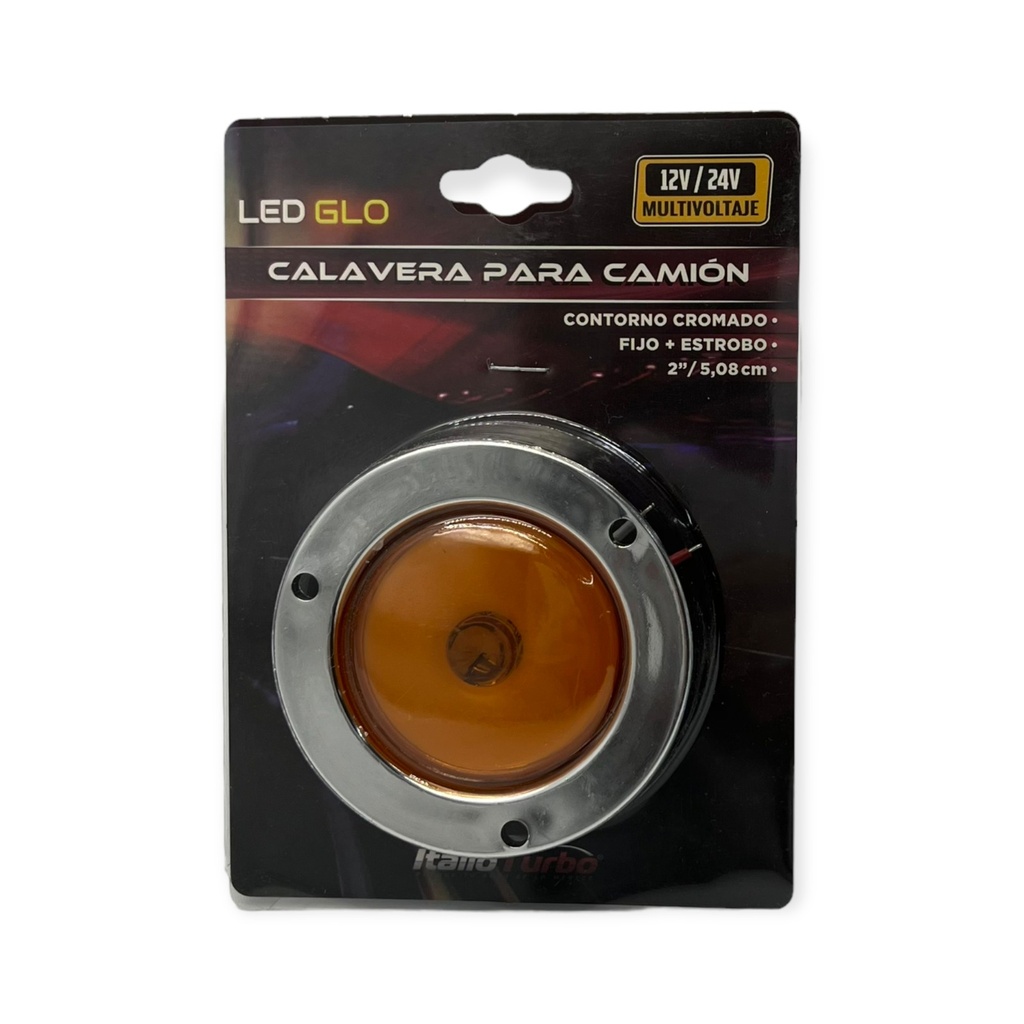 Plafón GLO contorno cromado de 2"