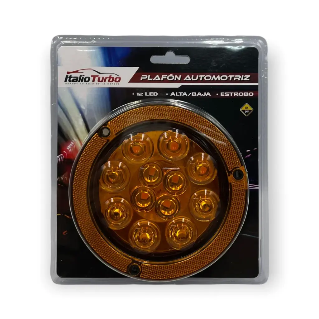 Plafón ámbar con contorno reflejante 