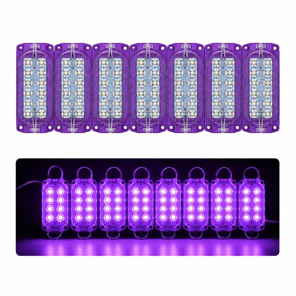 [FML31P-SAI] Módulo morado de 12 LED nueva generación tira de 10 piezas