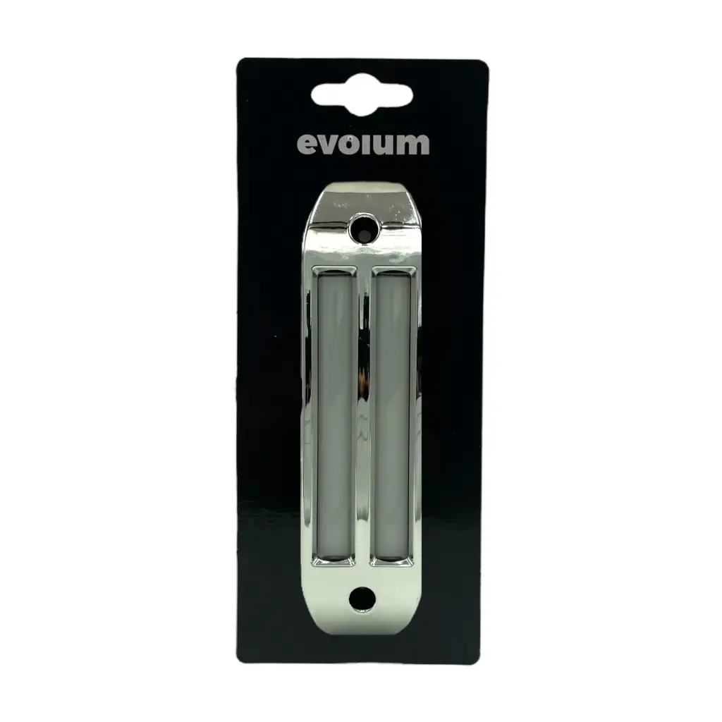 Plafón LED cromado doble rayo blanco