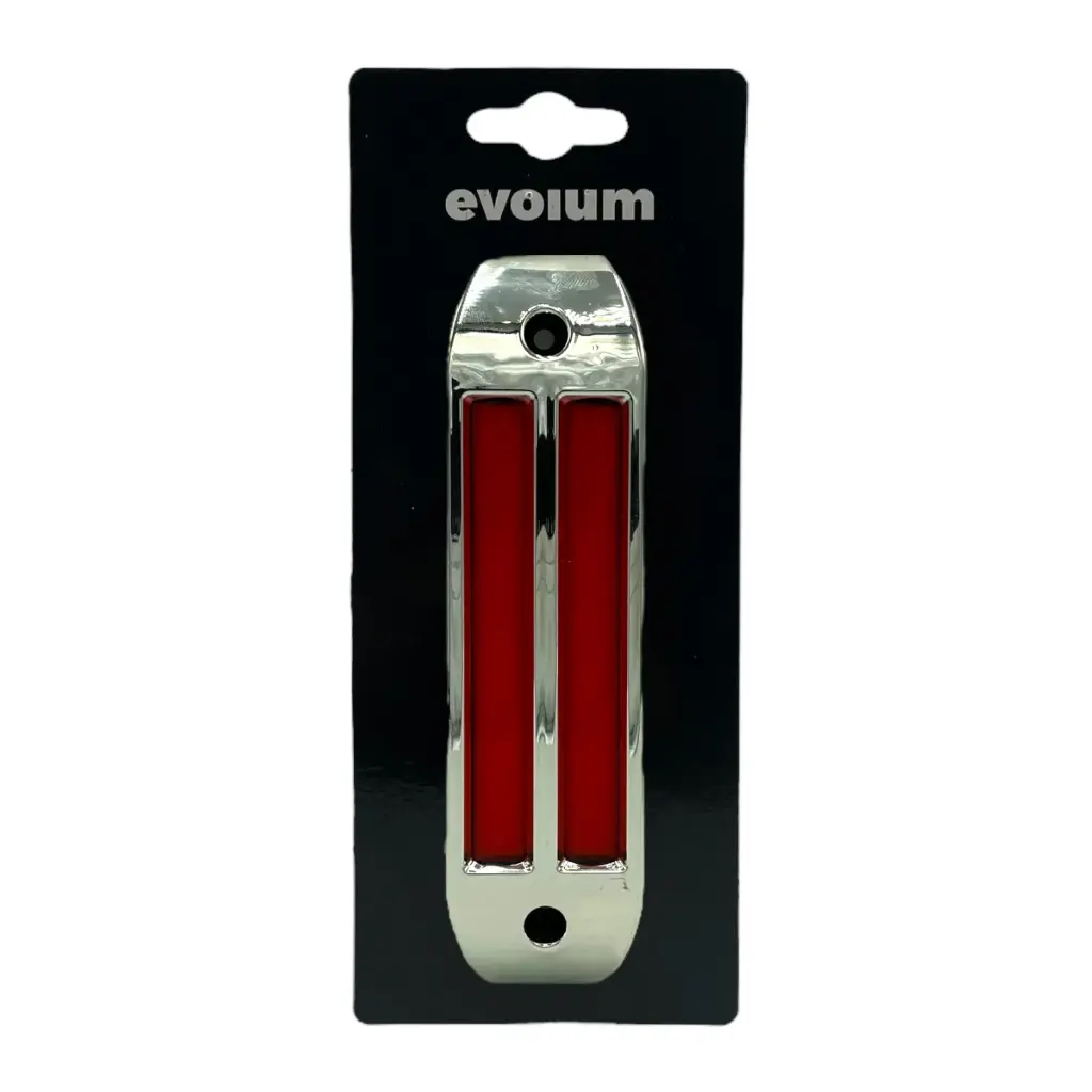 Plafón LED cromado doble rayo rojo