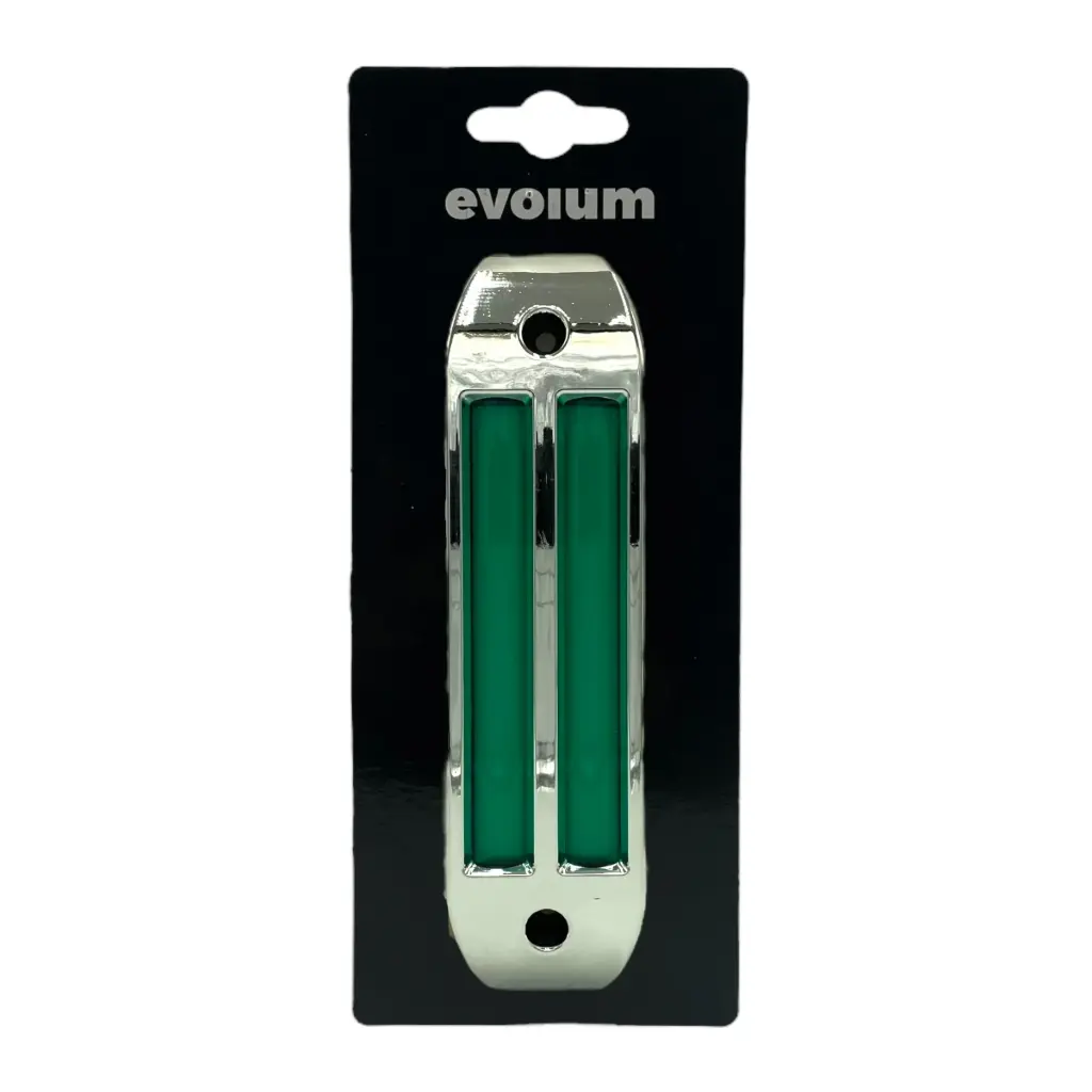 Plafón LED cromado doble rayo verde