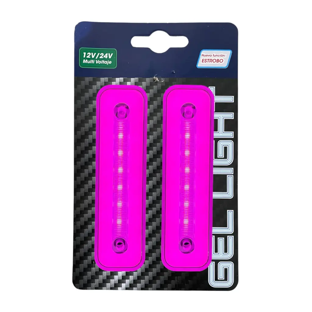 Plafón lateral rosa 6 LED con luz gel