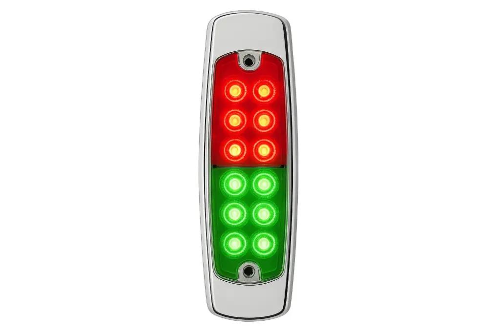 Plafón lateral de 12 LED rojo/verde