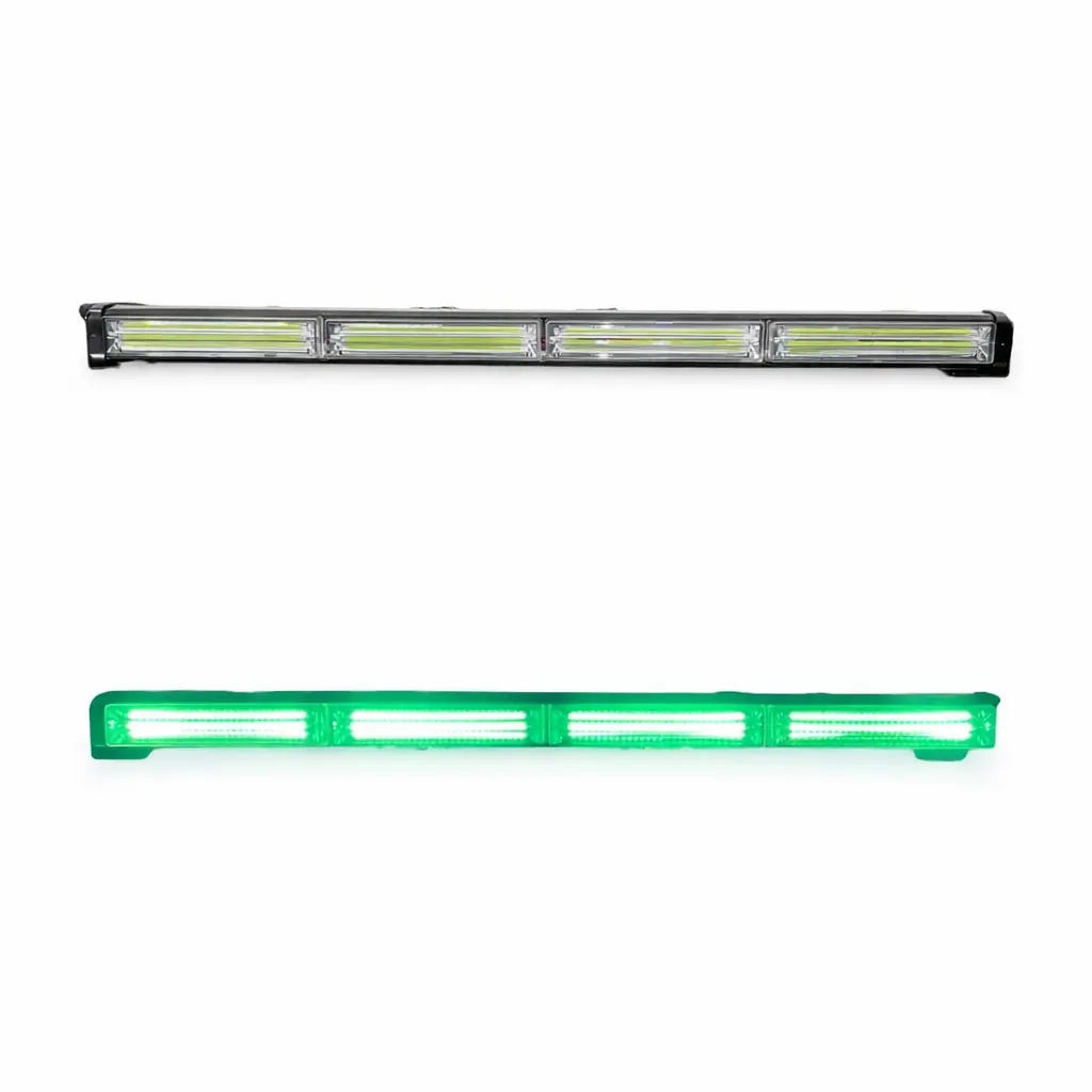 Barra LED verde limón de 4 paneles cob con funciones