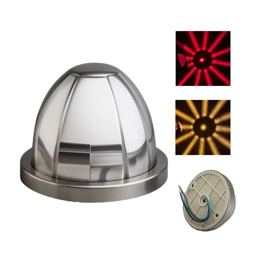 Plafón LED watermelon bicolor ámbar/rojo