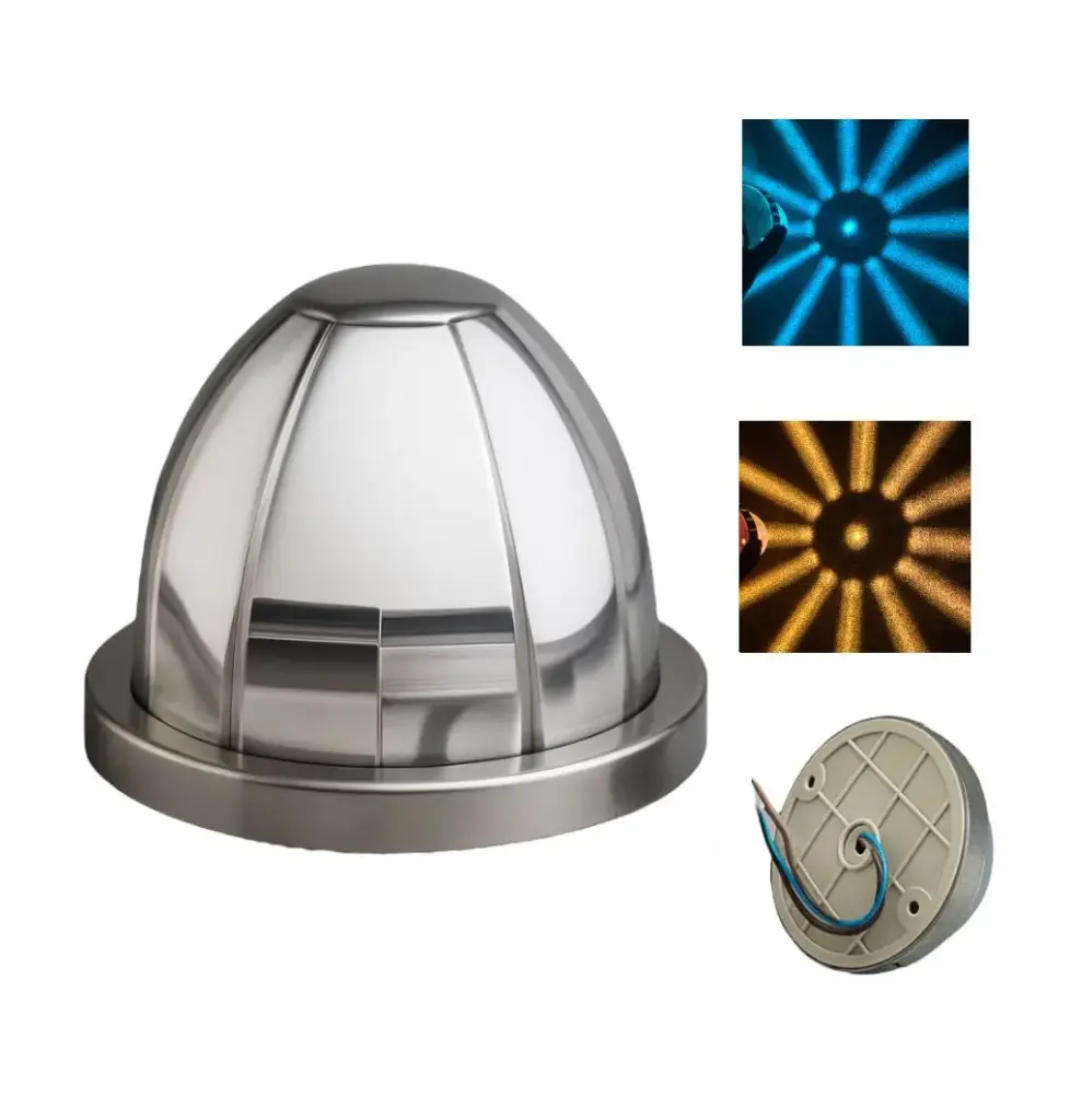 Plafón LED watermelon bicolor ámbar/azul hielo