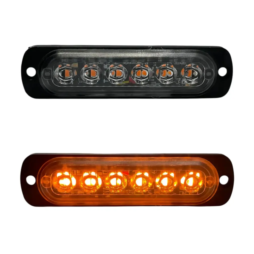 Estrobo de 6 LED ambar (Por par)