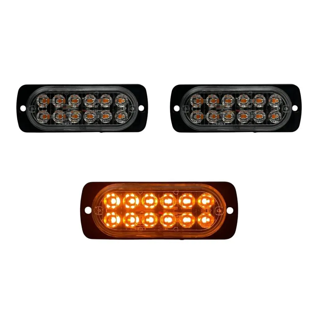 Estrobo de 12 LED ambar (Por par)