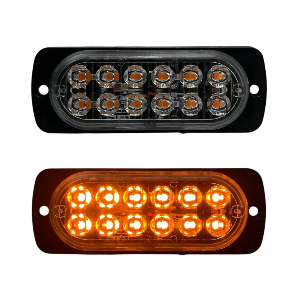 Estrobo de 12 LED ambar (Por par)