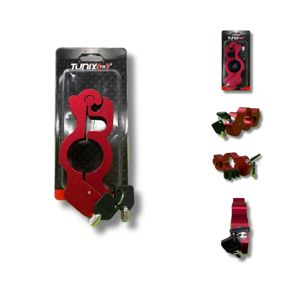 Candado rojo de aluminio para puño