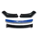 Lip y spoiler negro universal con línea azul