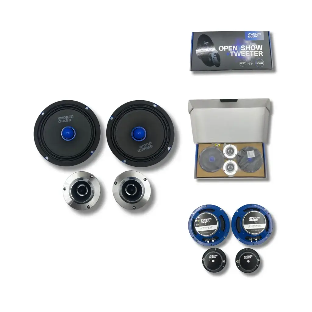 [AU-003 OPEN SHOW 6.5" TWEETER] Pack Bocinas Open Show 6.5" con Tweeter