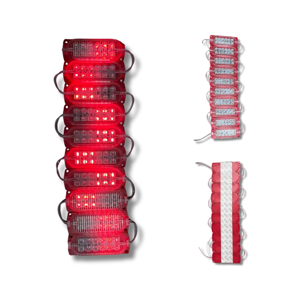 Módulo rojo de 12 LED con funciones (tira de 10 piezas)