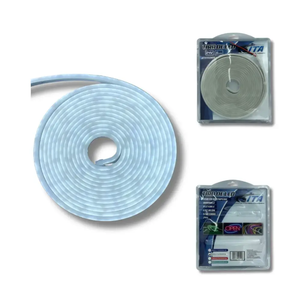 Tira flexible de Luz Neón LED Blanca