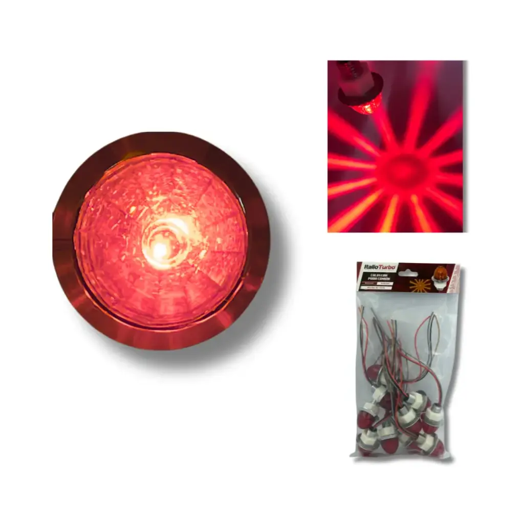 Plafón watermelon mini 12/24 color rojo (bolsa de 10 piezas)