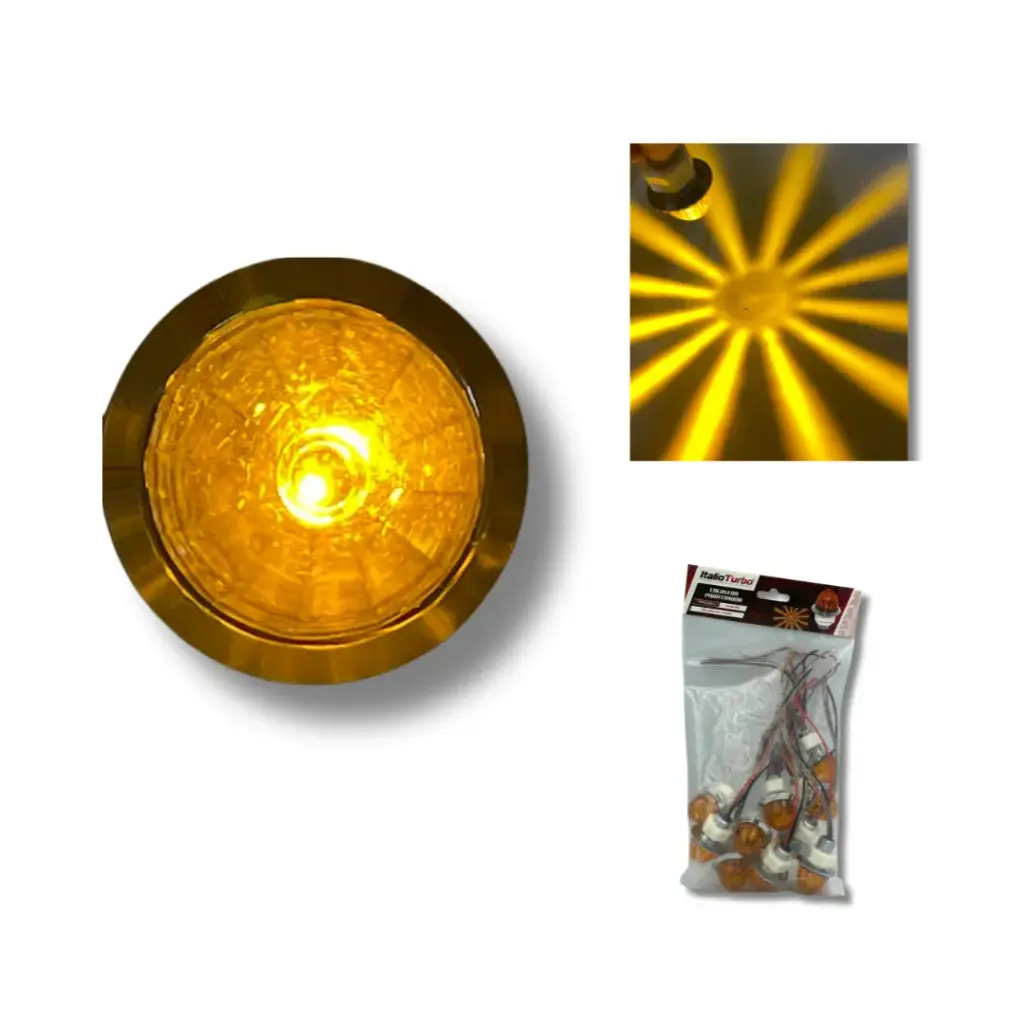 Plafón watermelon mini 12/24 color ámbar (bolsa de 10 piezas)