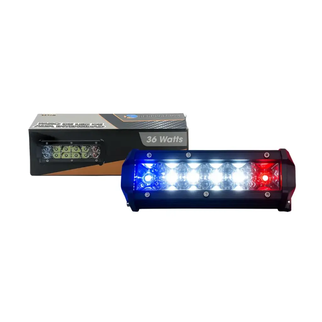 [XK20/WH/RD/BL] Faro LED de Alta Intensidad Blanco/Rojo/Azul 14 cm