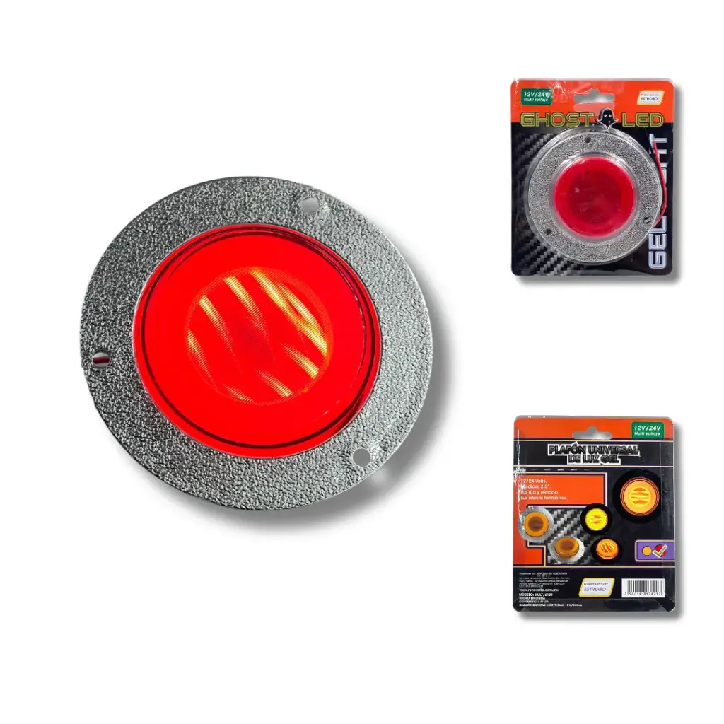 [MULT/6129/RD] Plafón tipo glo efecto fantasma rojo