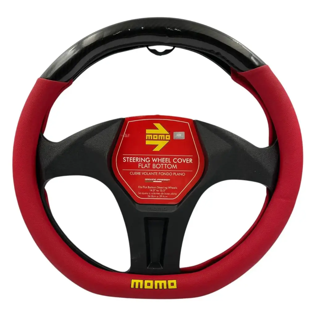 Cubrevolante momo tipo D negro con rojo