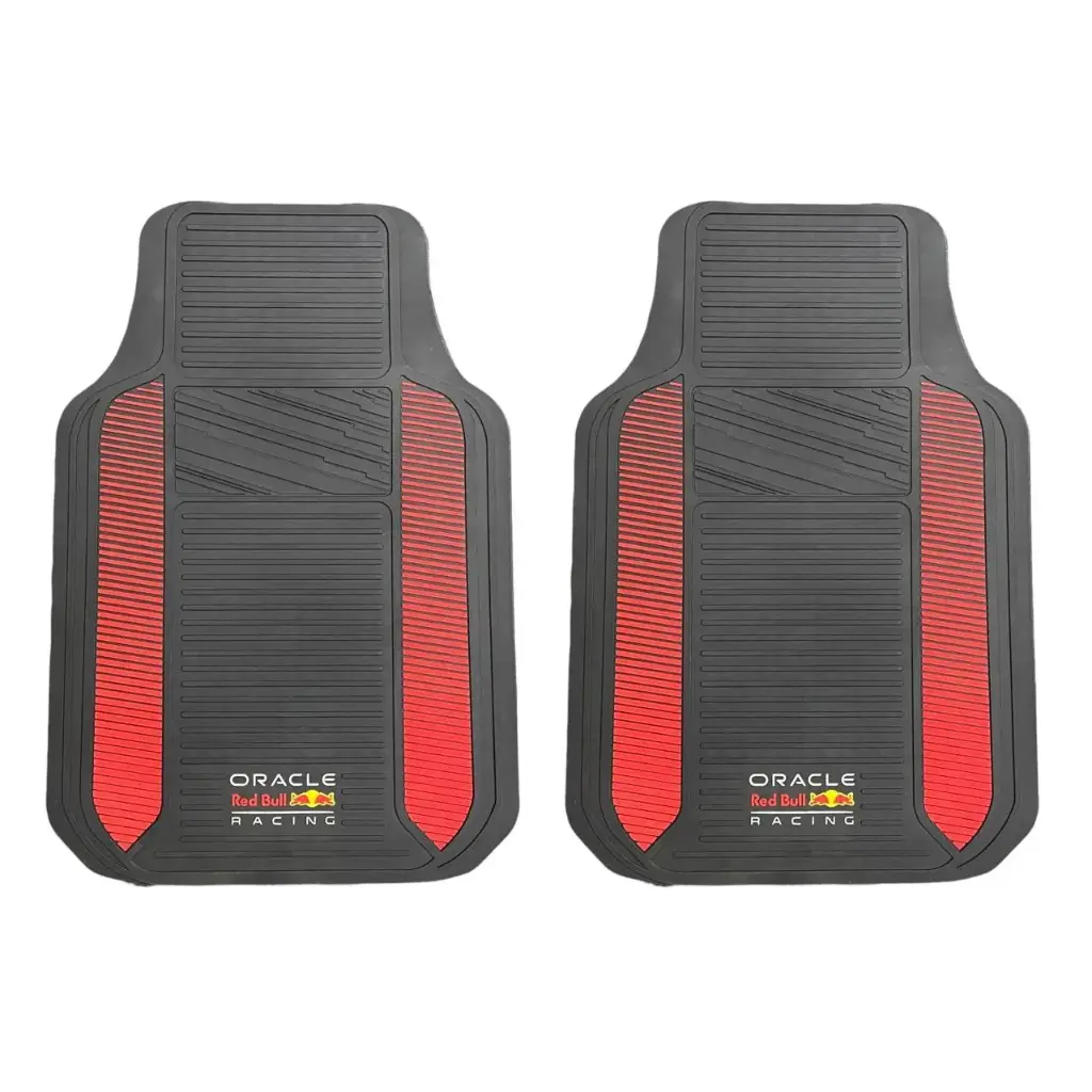 Tapete red bull 2 piezas negro con rojo