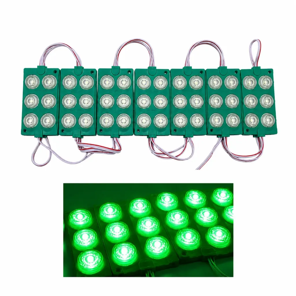  Módulo verde de 6 LED tipo sombrero (Tira de 20 piezas)