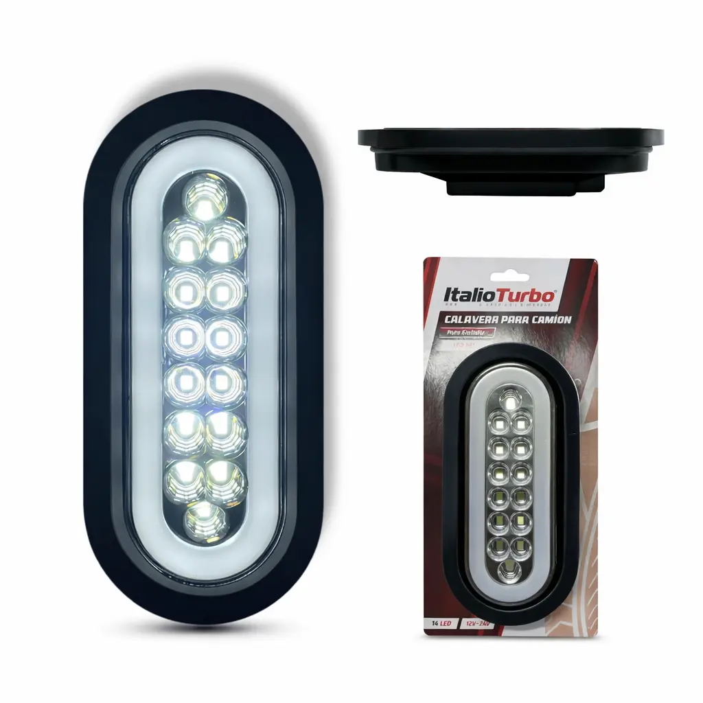 Plafón LED blanco ovalado para embutir
