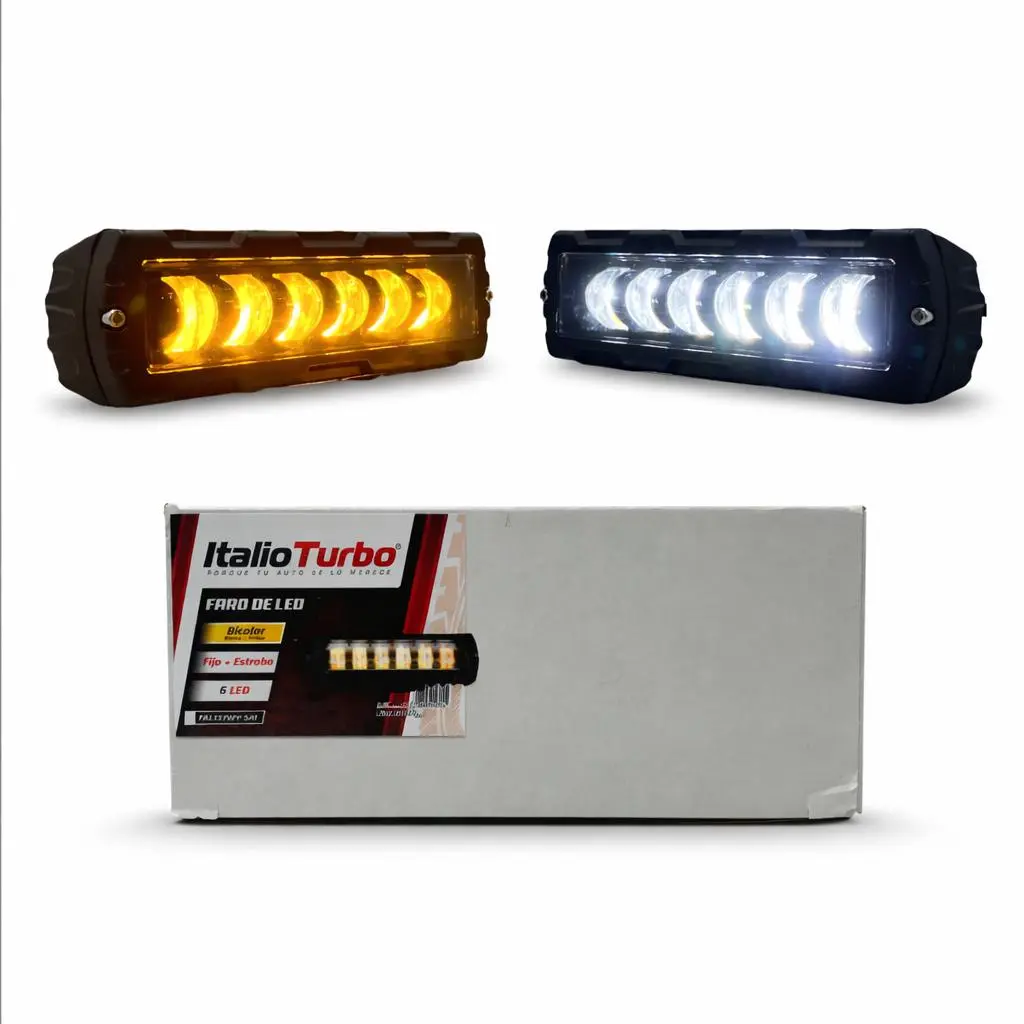 Barra 6 LED compacta bicolor 