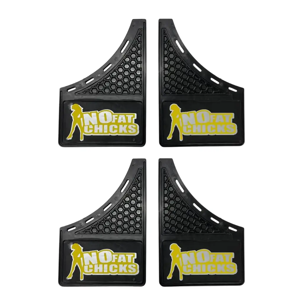 Lodera para auto "No fat chicks"