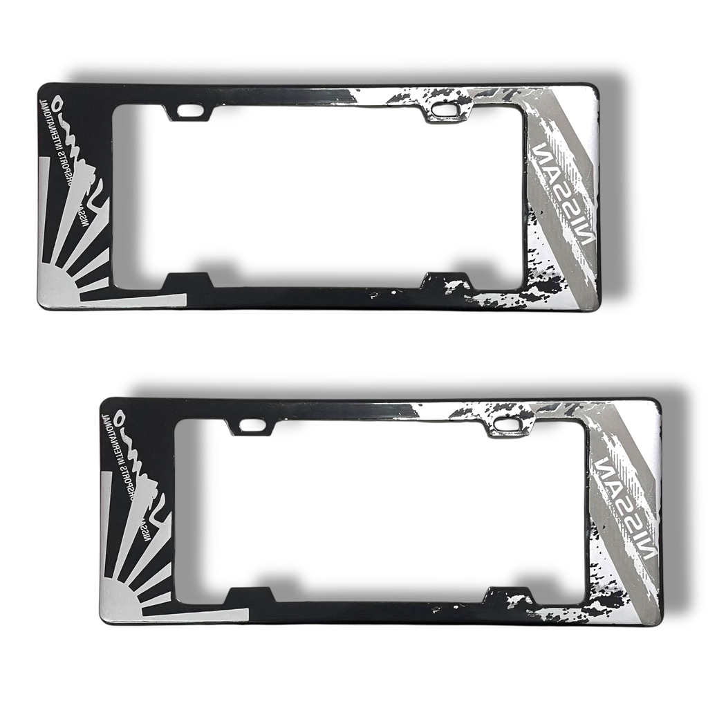  Portaplaca legal con diseño Nissan gris