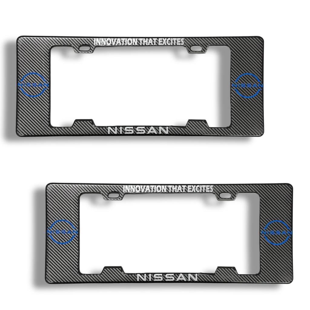  Portaplaca legal con diseño Nissan azul con letras