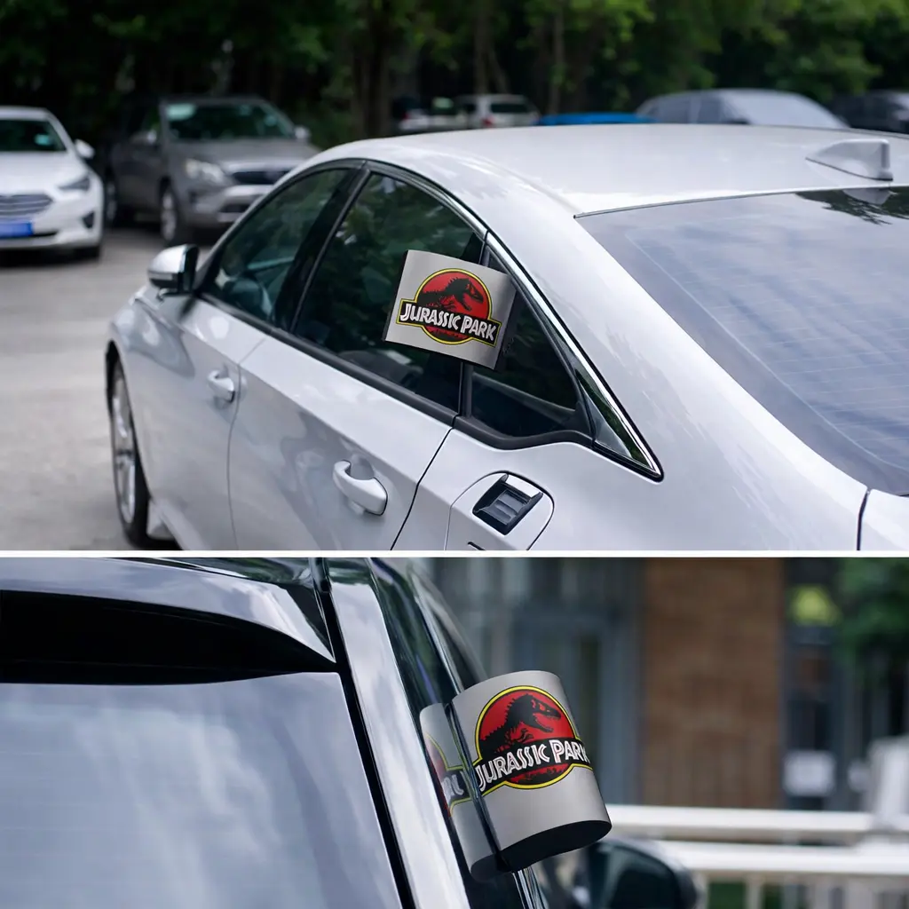 [BANDERA-JP] Bandera decorativa Jurassic Park