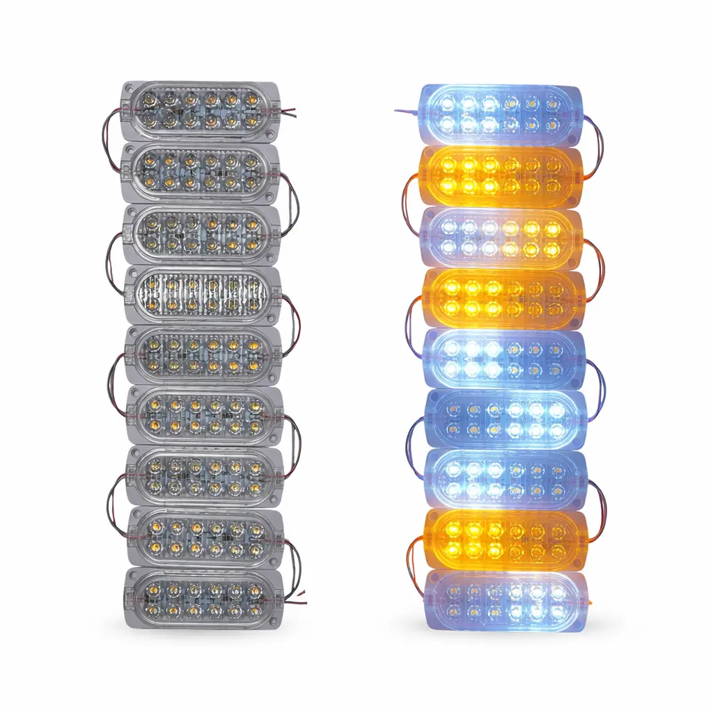[MODULO55/WHITE/AMBER] Modulo de 12 LED con funciones ámbar tira de 10 piezas