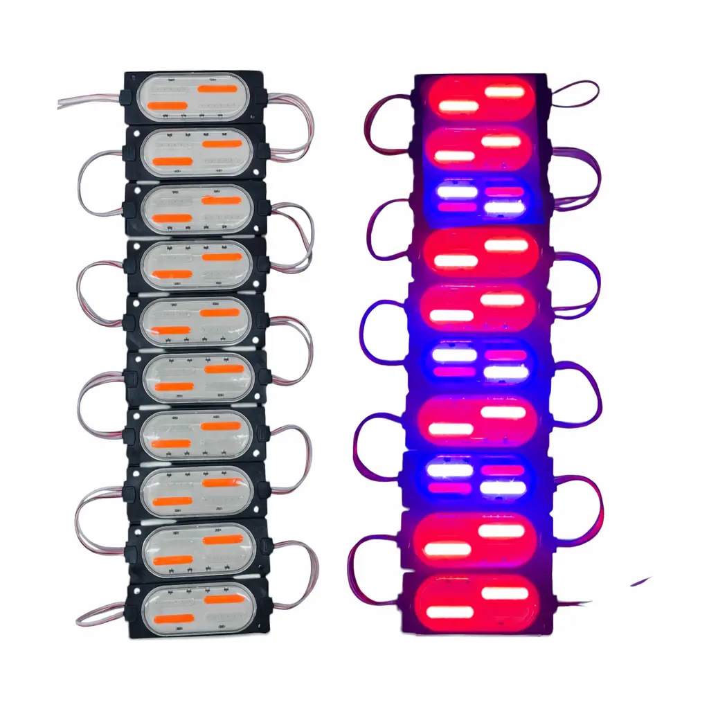 Módulo LED Intermitente COB 4 Chips rojo/azul (Tira de 10 piezas)