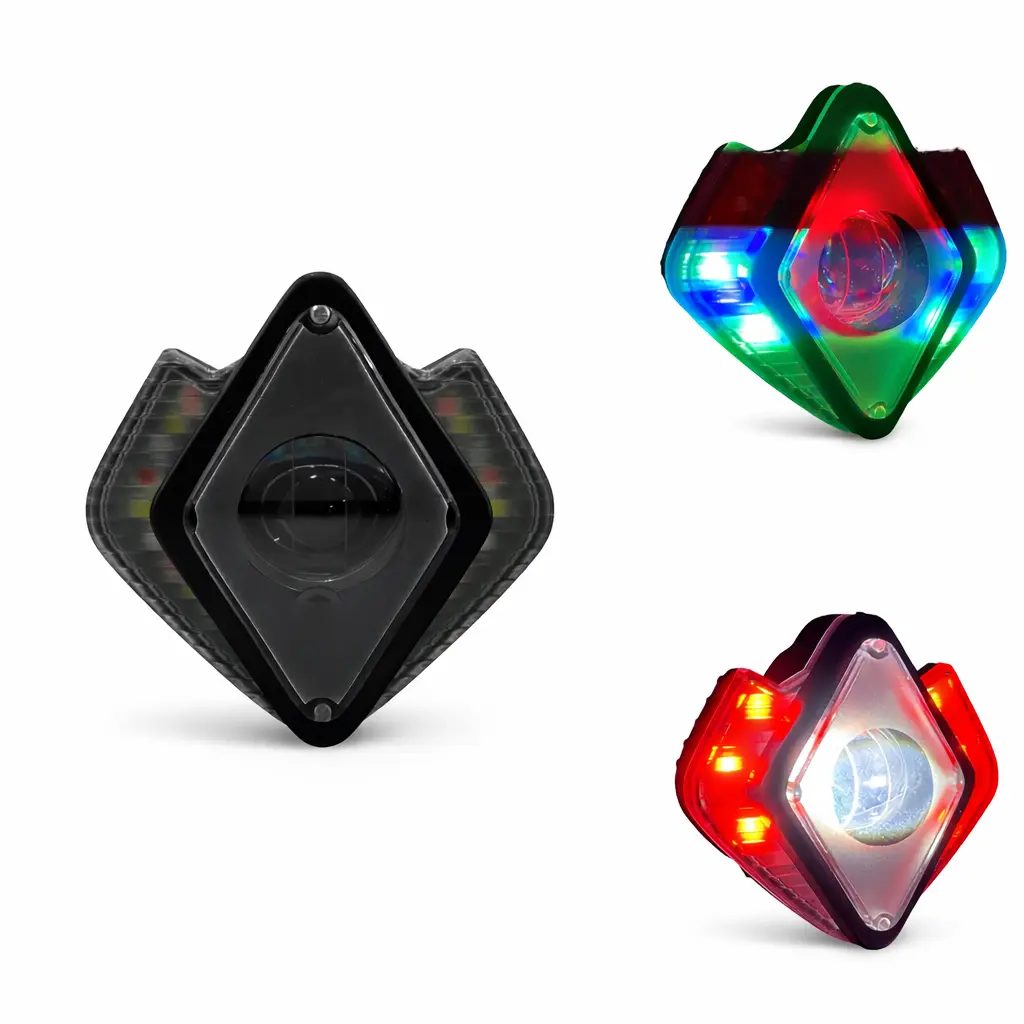 [XK34] Faro LED diamante con luz RGB y proyector central blanco