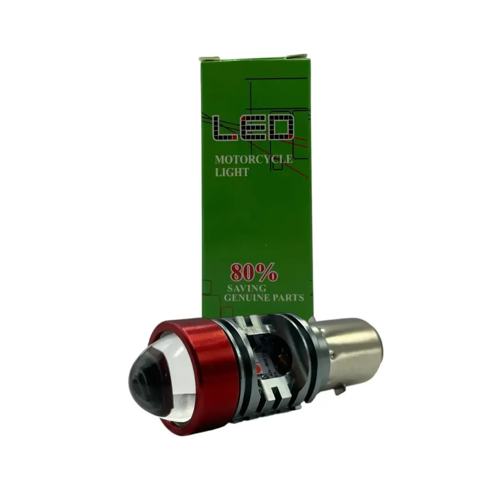 Foco LED BA20 con lupa bicolor y cuartos patrulla 