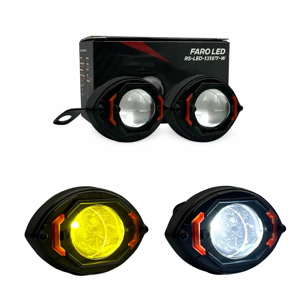 Faros LED auxiliares con lupa bicolor
