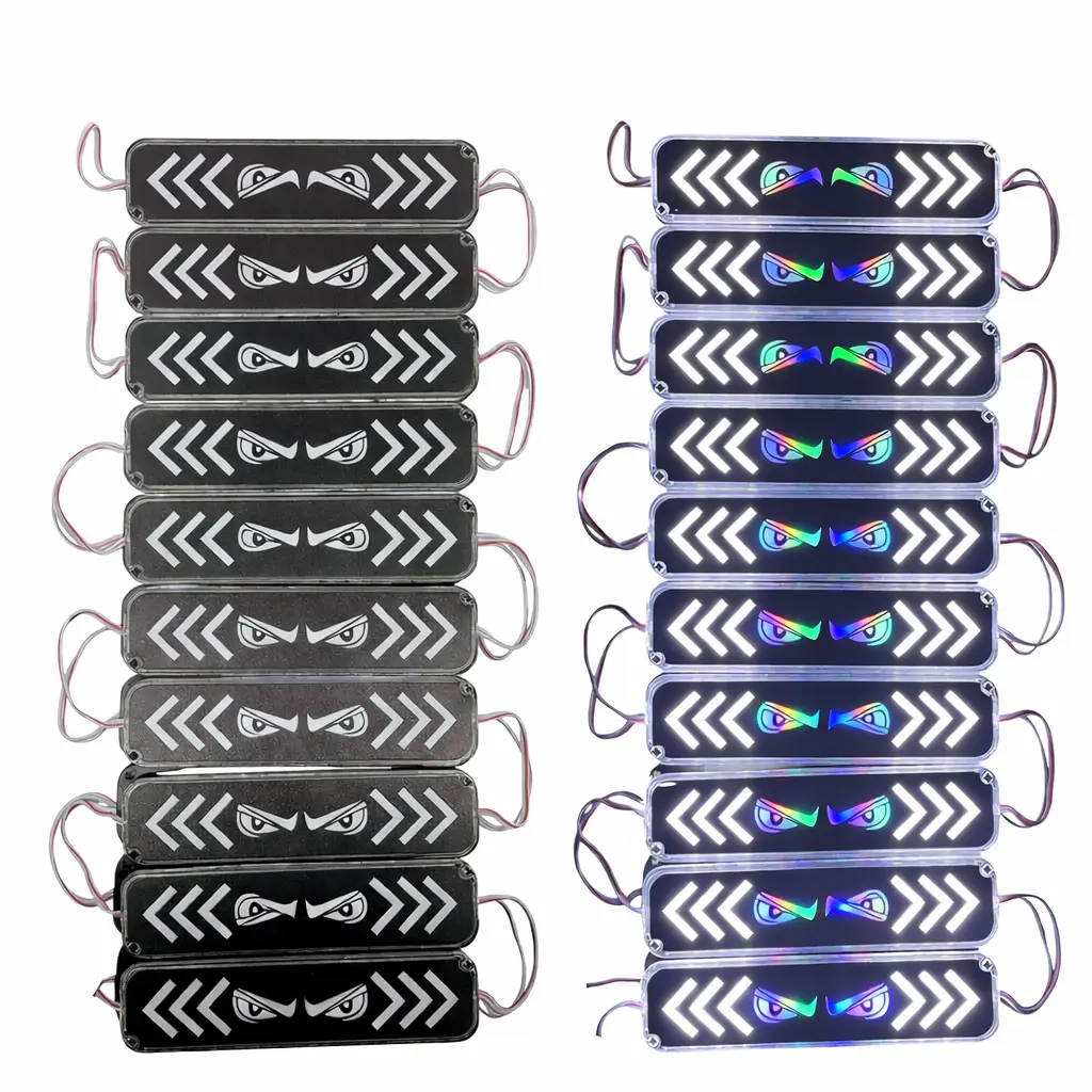 Modulo LED con mirada enojada blanco/multicolor (Tira de 20 piezas)