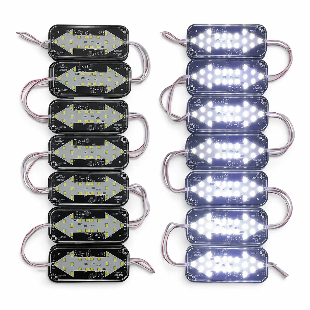 [FML62W-SAI] Modulo LED de doble flecha con funciones blanco (Tira de 20 piezas) 