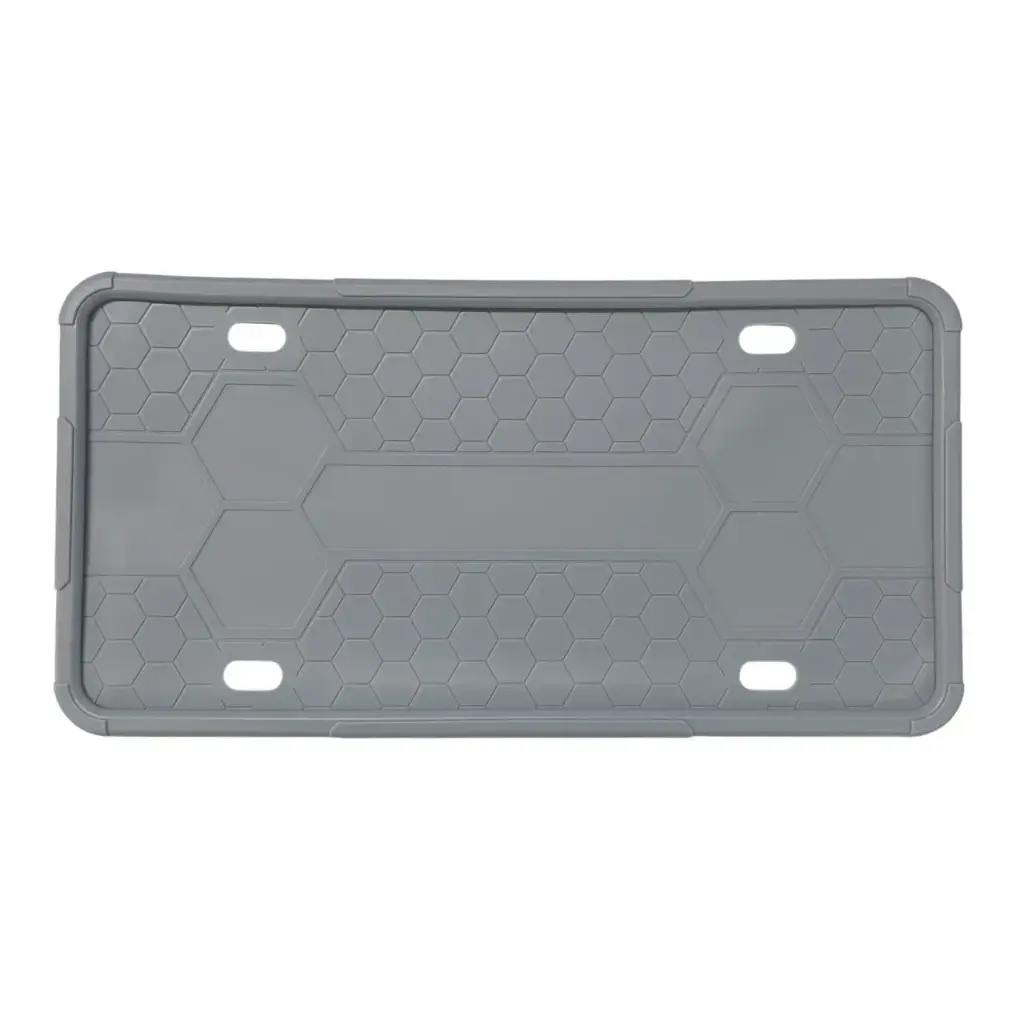 [POP003GY-SAI] Portaplaca de silicón gris