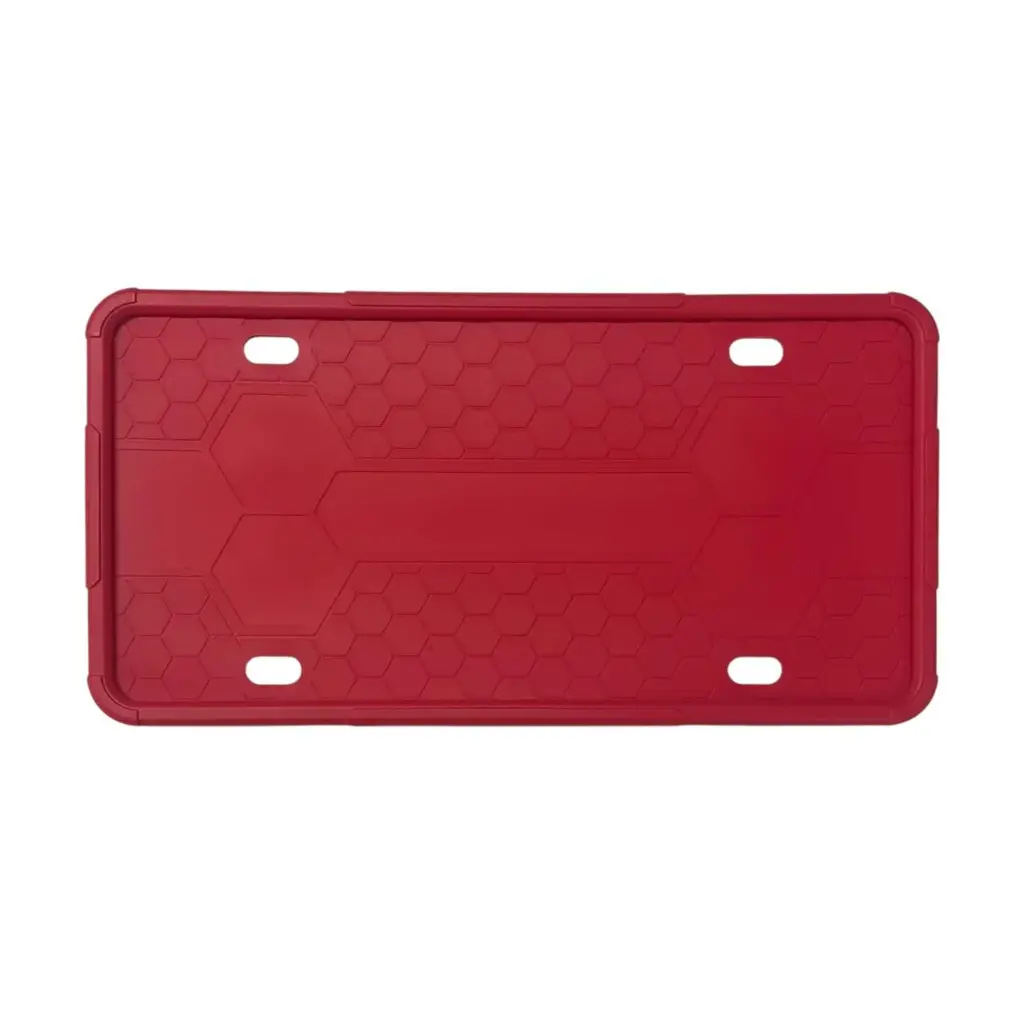 Portaplaca de silicón rojo