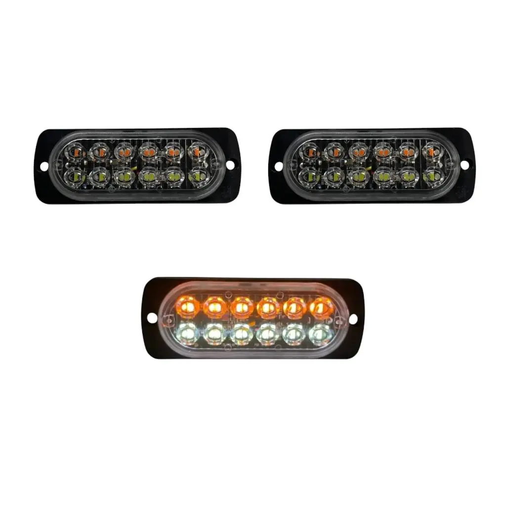 Par de estrobo blanco/ambar con funciones