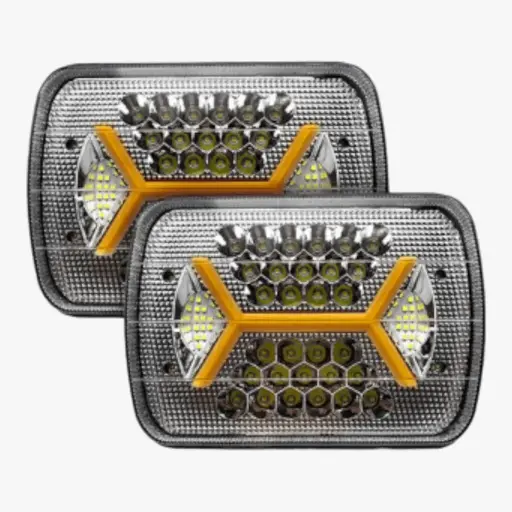[FAL124Y] Unidad de 7 pulgadas con arillo GLO tipo X arillo ámbar