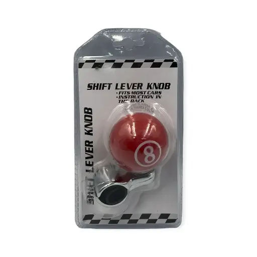 [PER049R-SAI] Perilla roja para volante con forma bola 8